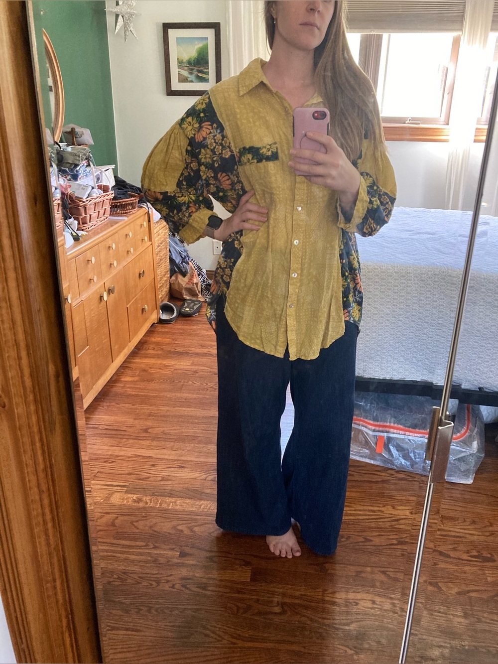 Over-Sized Floral Blouse Tunic POL